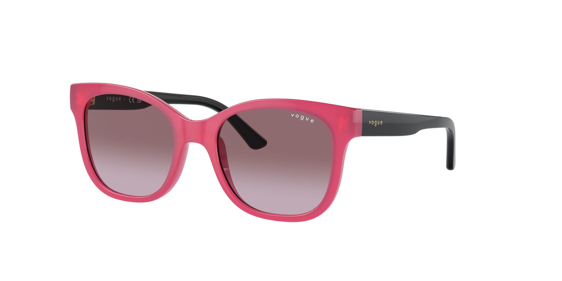 Vogue Junior 0VJ2023 Sunglass Pink Female Full Shell Sunglass — Pink frame — view 3