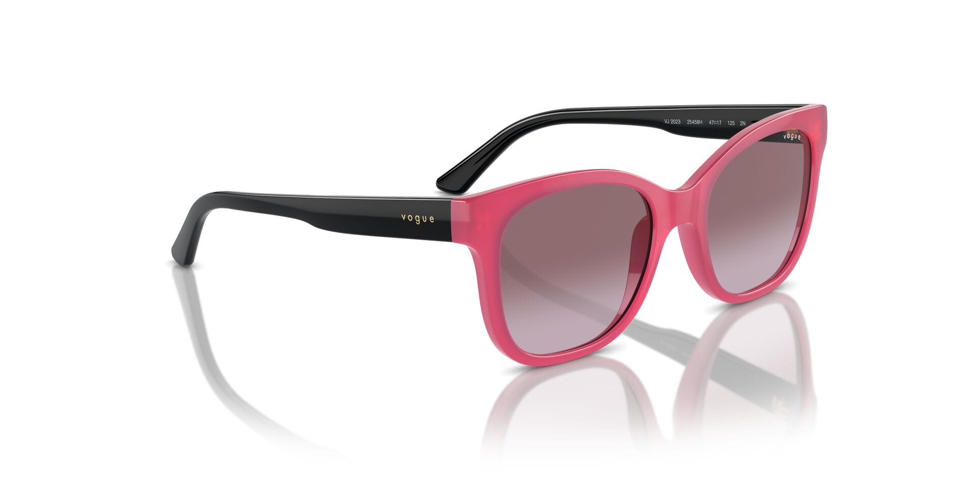 Vogue Junior 0VJ2023 Sunglass Pink Female Full Shell Sunglass — Pink frame — view 8