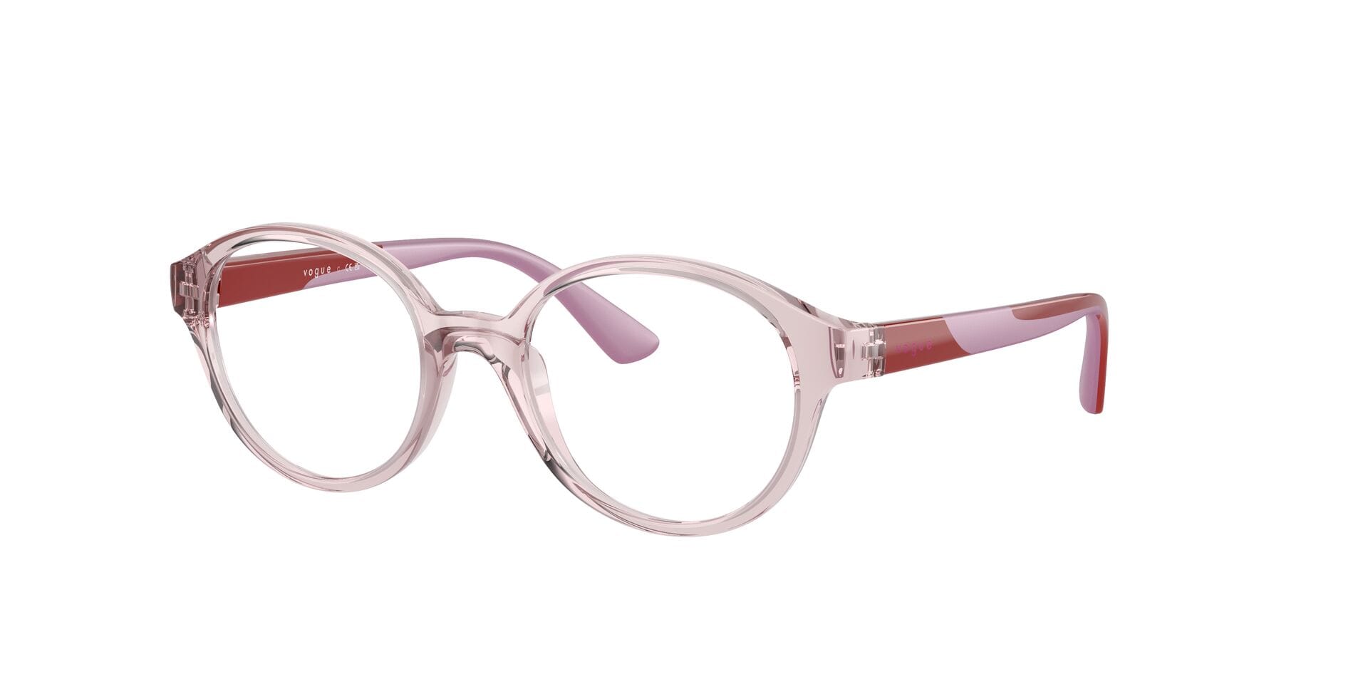 Vogue Junior 0VY2025 Frame Transparent Pink Unisex Full Shel Frame — Transparent Pink frame — view 3