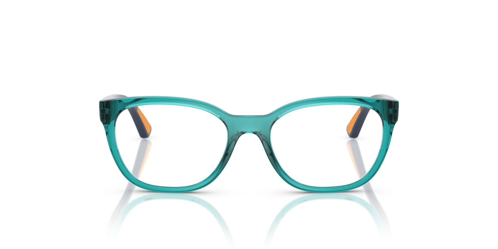 Vogue Junior 0VY2033 Frame Transparent Blue Female Full Shel Frame — Transparent Blue frame — view 4