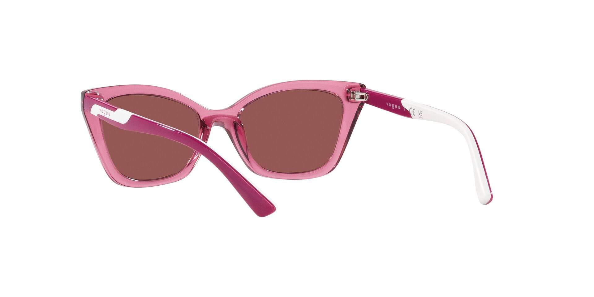 Vogue Junior 0VJ2020 Sunglass Transparent Purple Female Full Sunglass — Transparent Purple frame — view 2