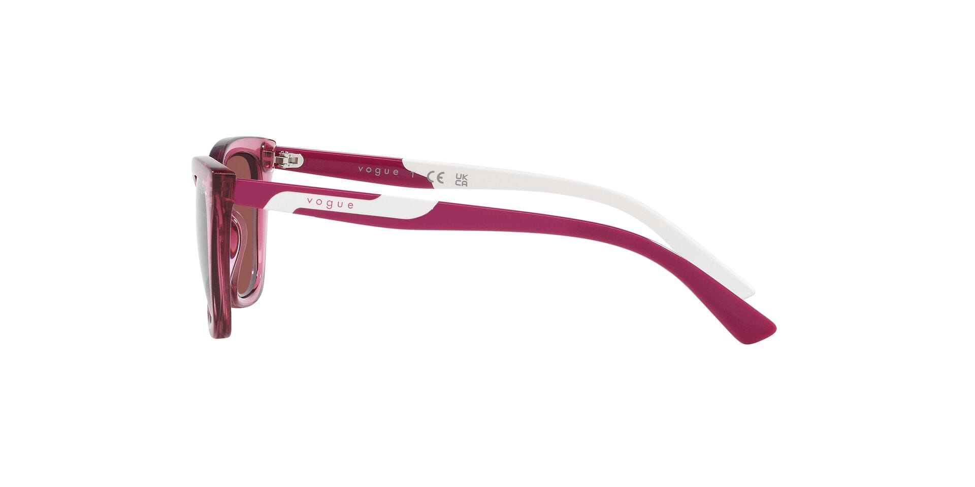 Vogue Junior 0VJ2020 Sunglass Transparent Purple Female Full Sunglass — Transparent Purple frame — view 4