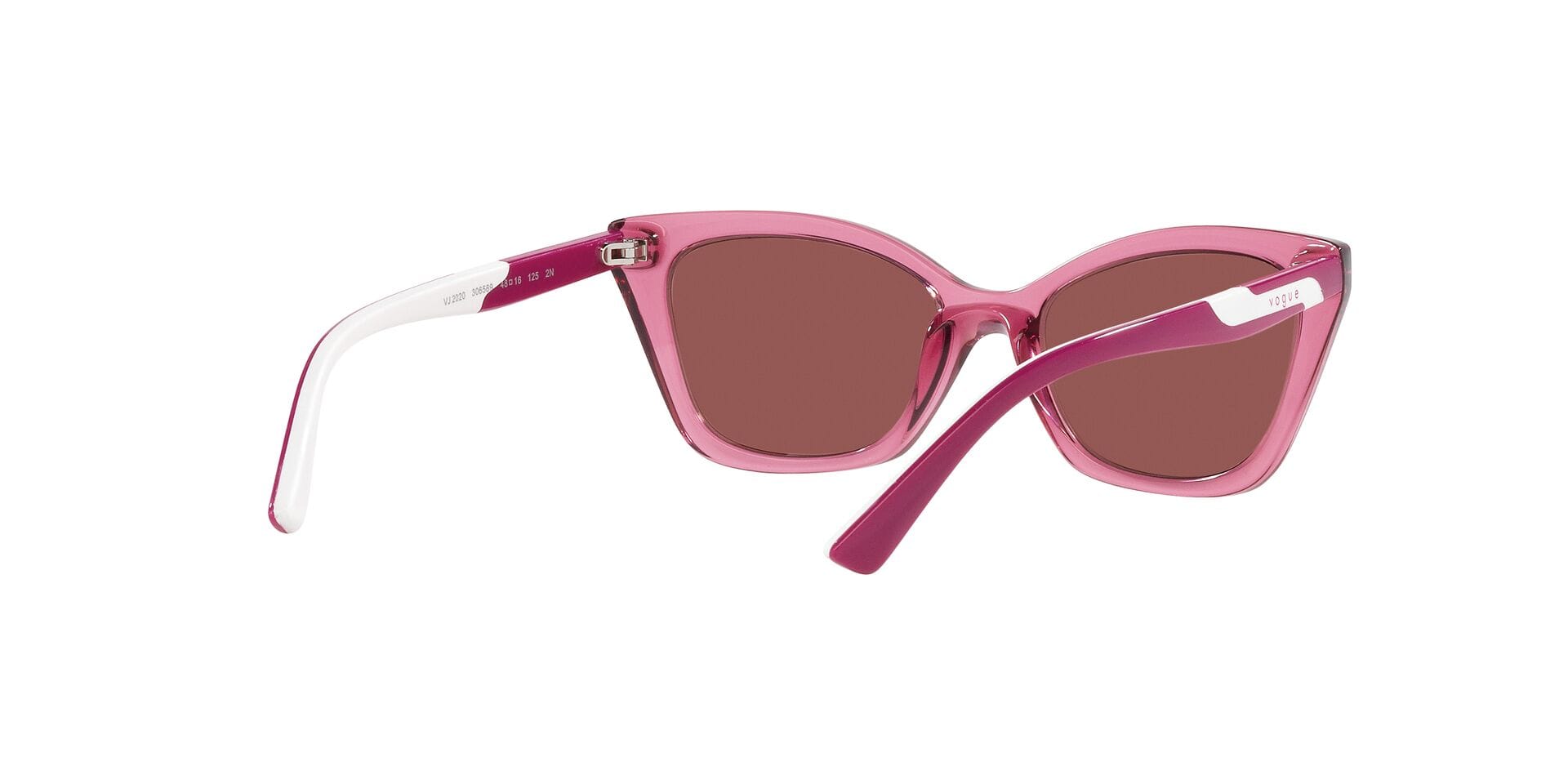 Vogue Junior 0VJ2020 Sunglass Transparent Purple Female Full Sunglass — Transparent Purple frame — view 8