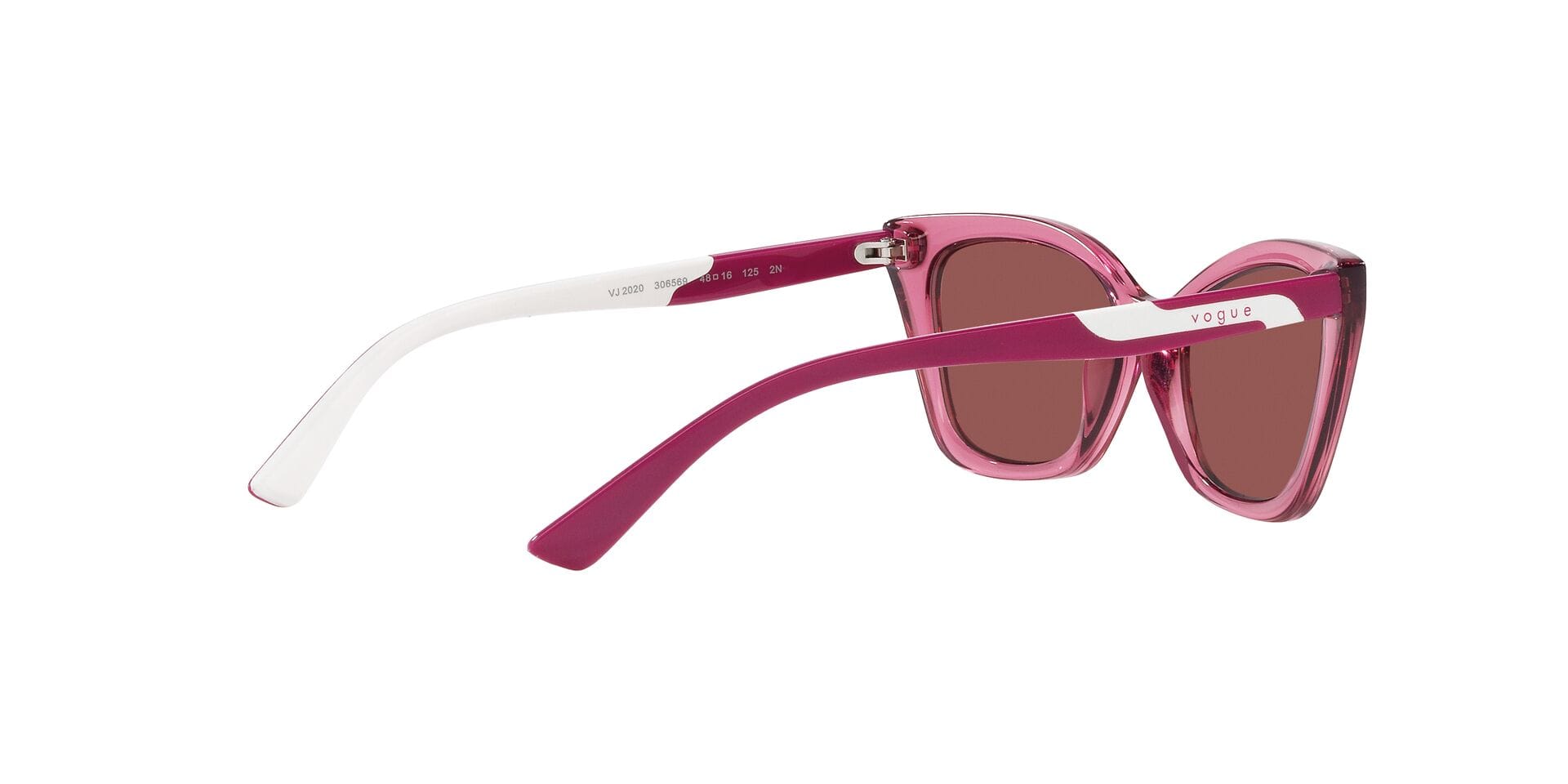 Vogue Junior 0VJ2020 Sunglass Transparent Purple Female Full Sunglass — Transparent Purple frame — view 9