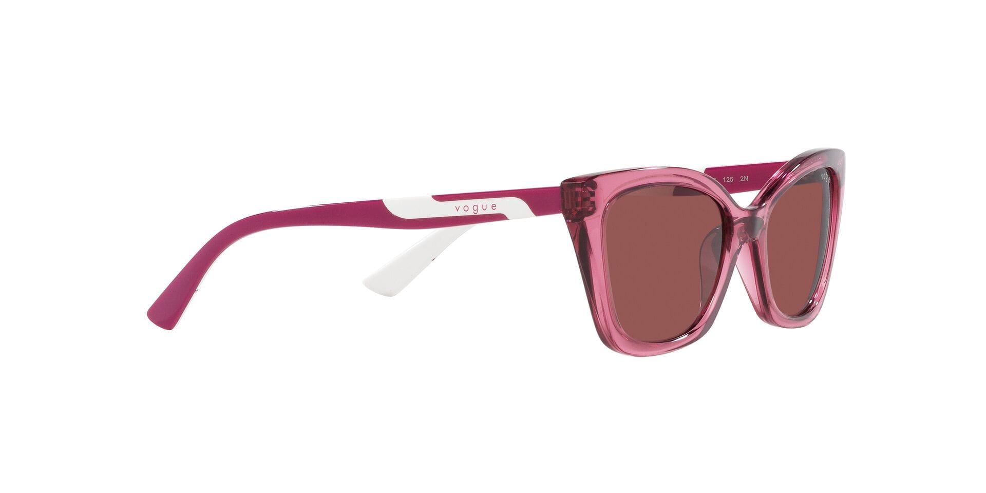 Vogue Junior 0VJ2020 Sunglass Transparent Purple Female Full Sunglass — Transparent Purple frame — view 11