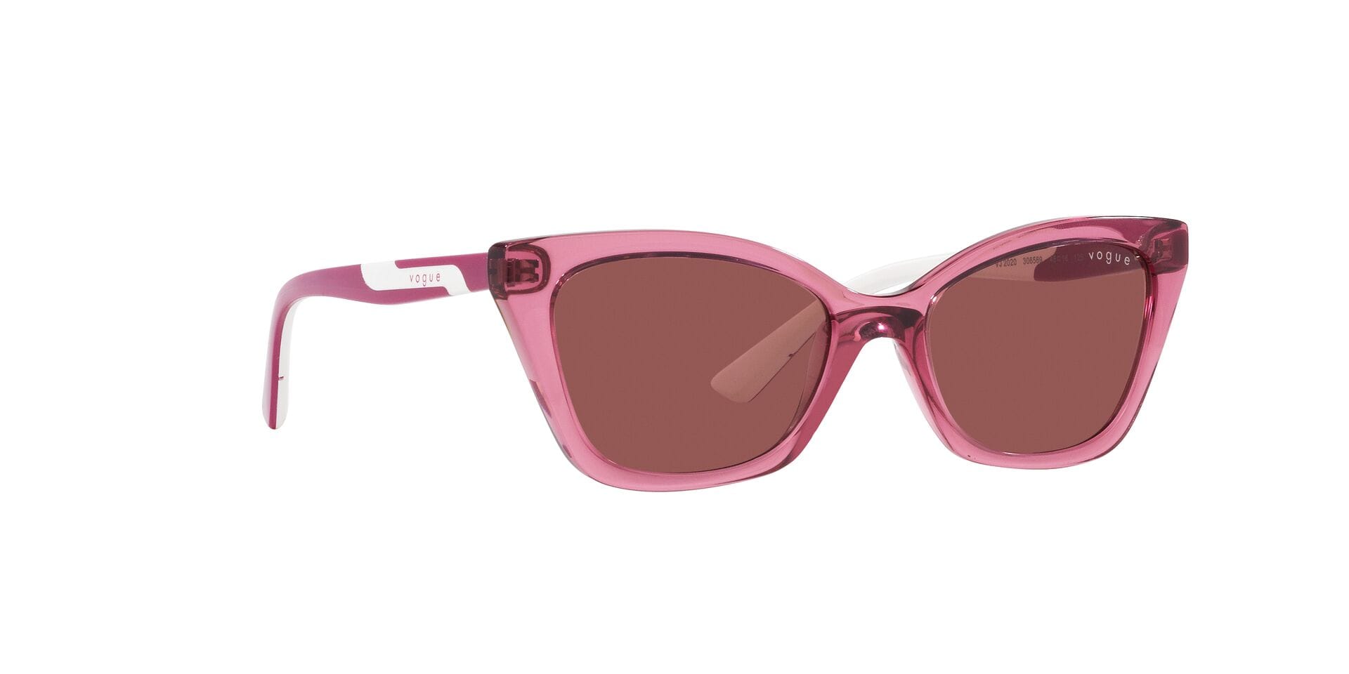 Vogue Junior 0VJ2020 Sunglass Transparent Purple Female Full Sunglass — Transparent Purple frame — view 12