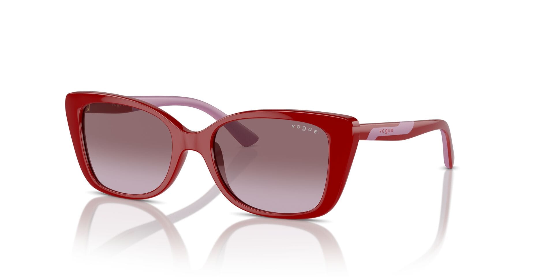 Vogue Junior 0VJ2022 Sunglass Red Female Full Shell Sunglass — Red frame — view 1