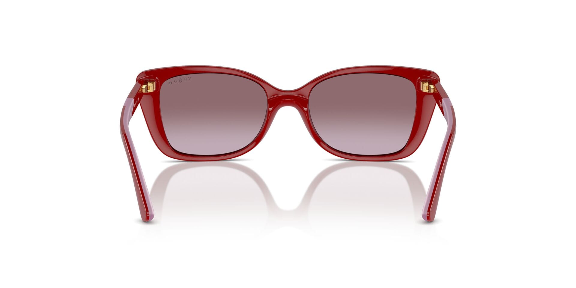 Vogue Junior 0VJ2022 Sunglass Red Female Full Shell Sunglass — Red frame — view 2