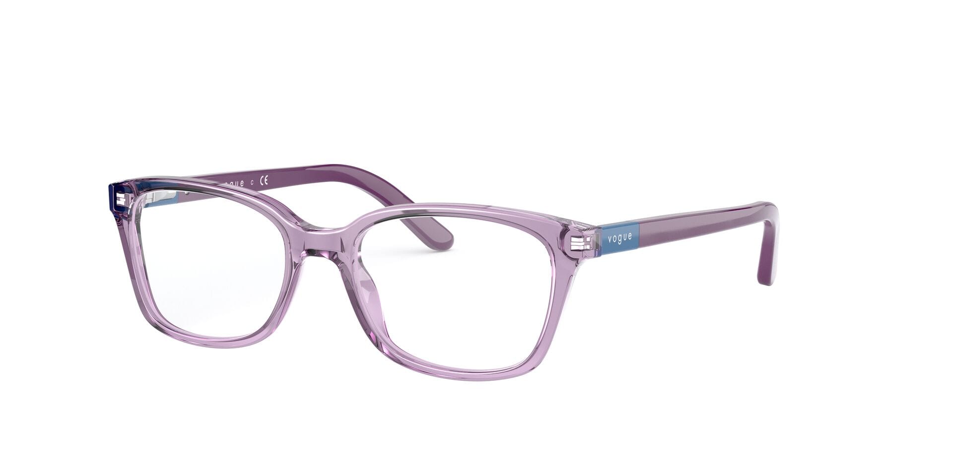 Vogue Junior 0VY2001 Frame Transparent Violet Unisex Full Sh Frame — Transparent Violet frame — view 1