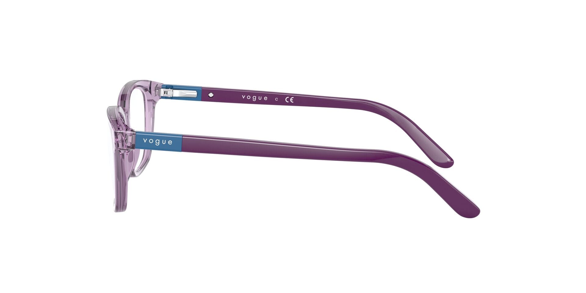 Vogue Junior 0VY2001 Frame Transparent Violet Unisex Full Sh Frame — Transparent Violet frame — view 4