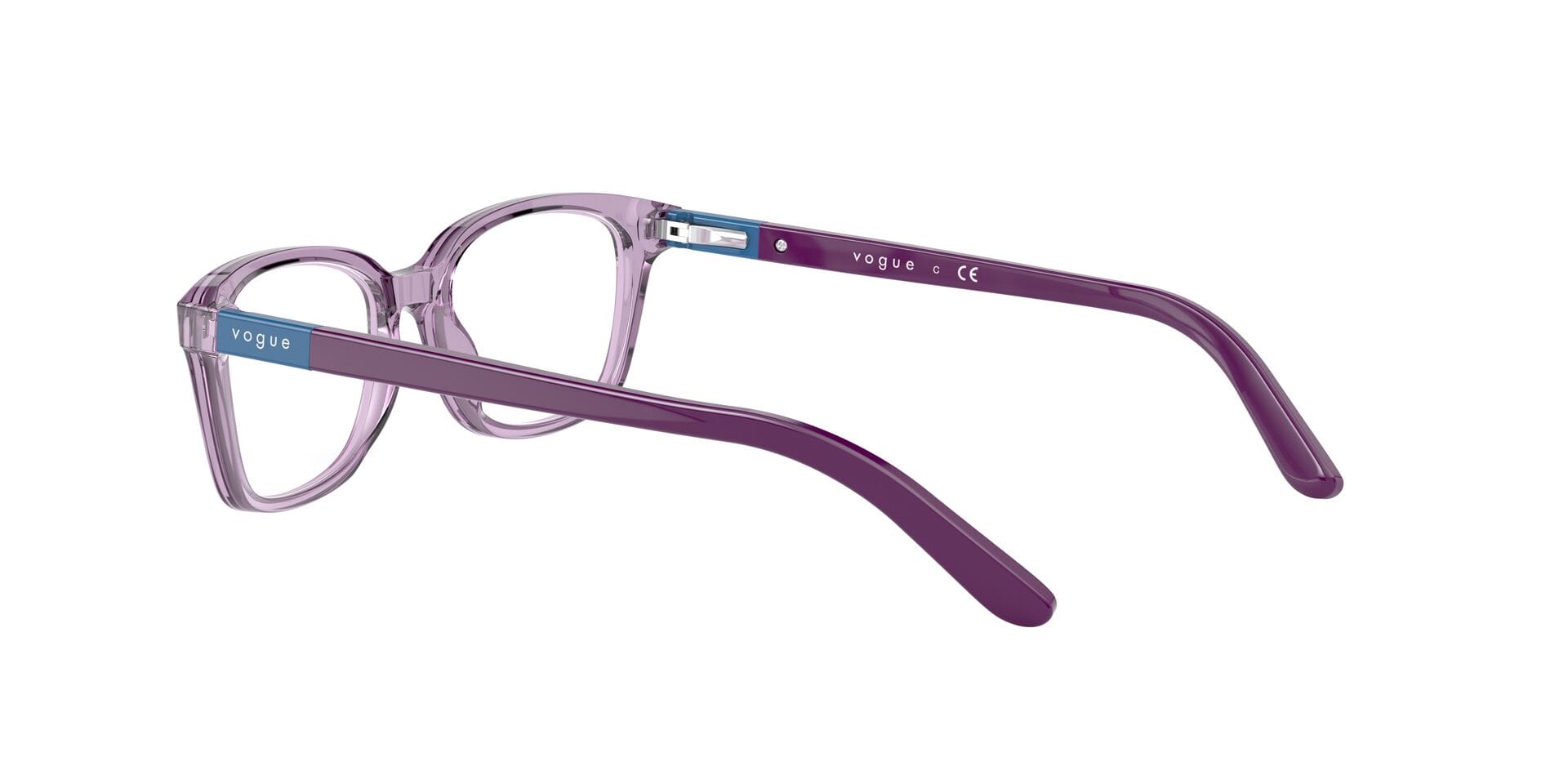 Vogue Junior 0VY2001 Frame Transparent Violet Unisex Full Sh Frame — Transparent Violet frame — view 5