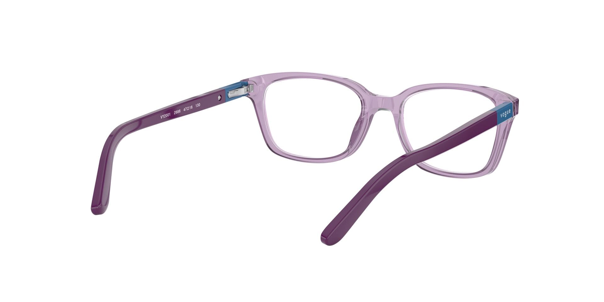 Vogue Junior 0VY2001 Frame Transparent Violet Unisex Full Sh Frame — Transparent Violet frame — view 8