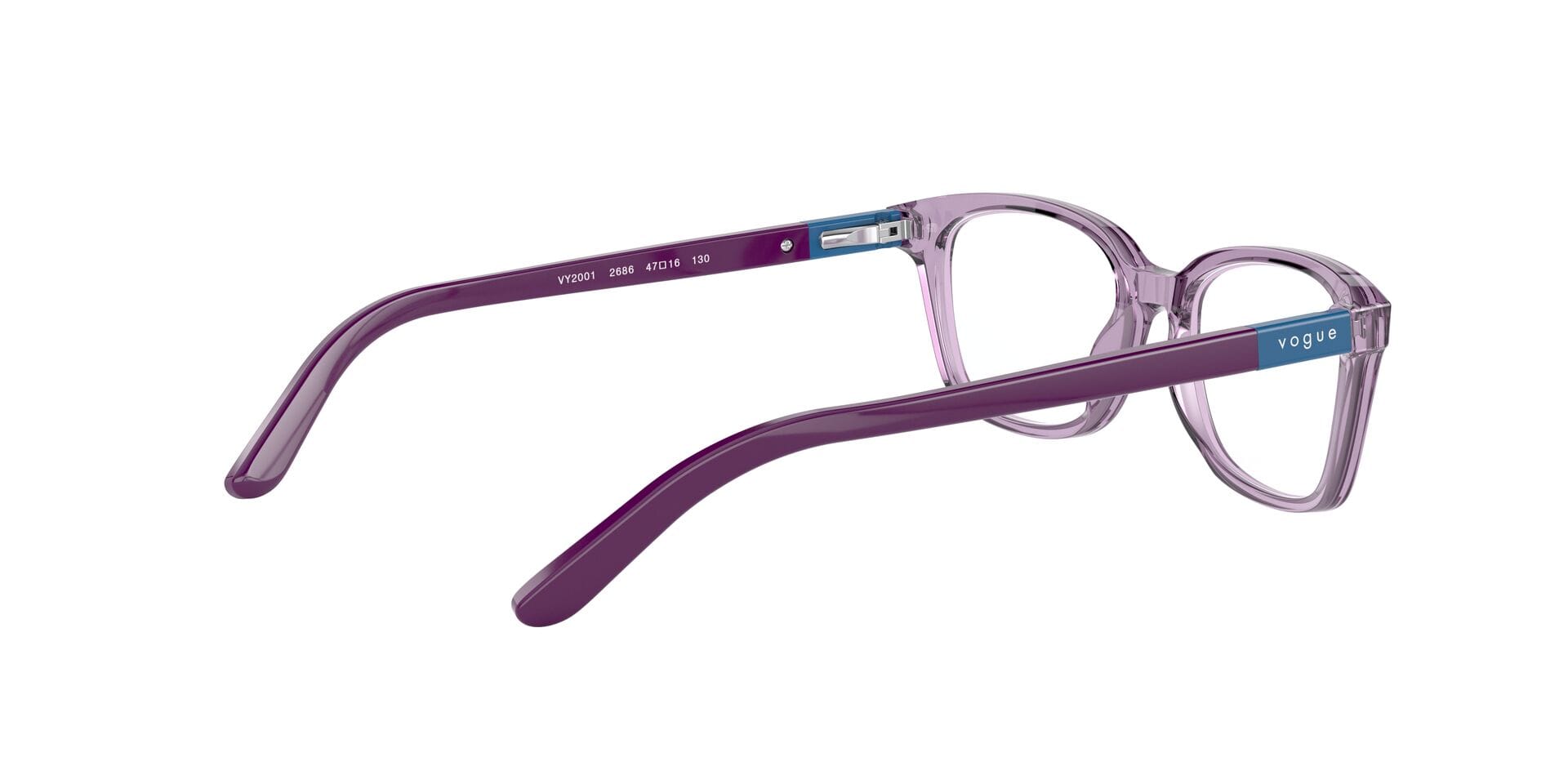Vogue Junior 0VY2001 Frame Transparent Violet Unisex Full Sh Frame — Transparent Violet frame — view 9