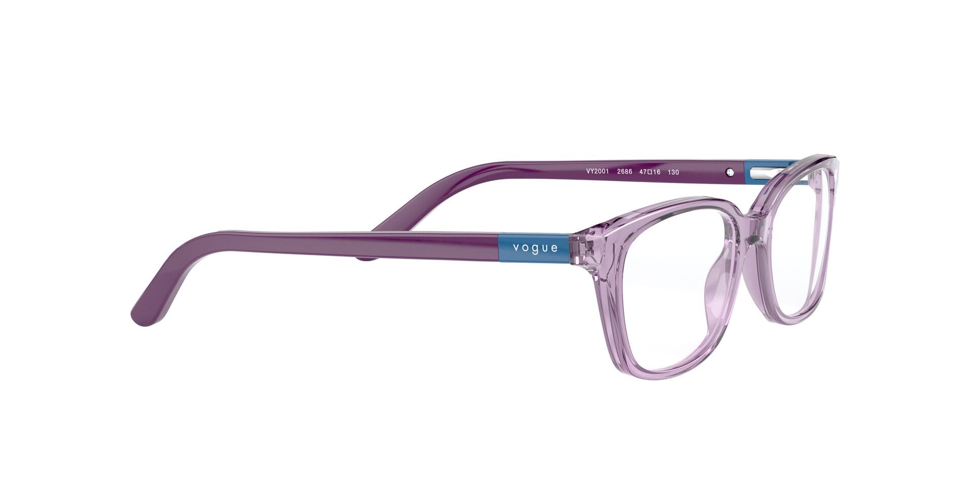 Vogue Junior 0VY2001 Frame Transparent Violet Unisex Full Sh Frame — Transparent Violet frame — view 11