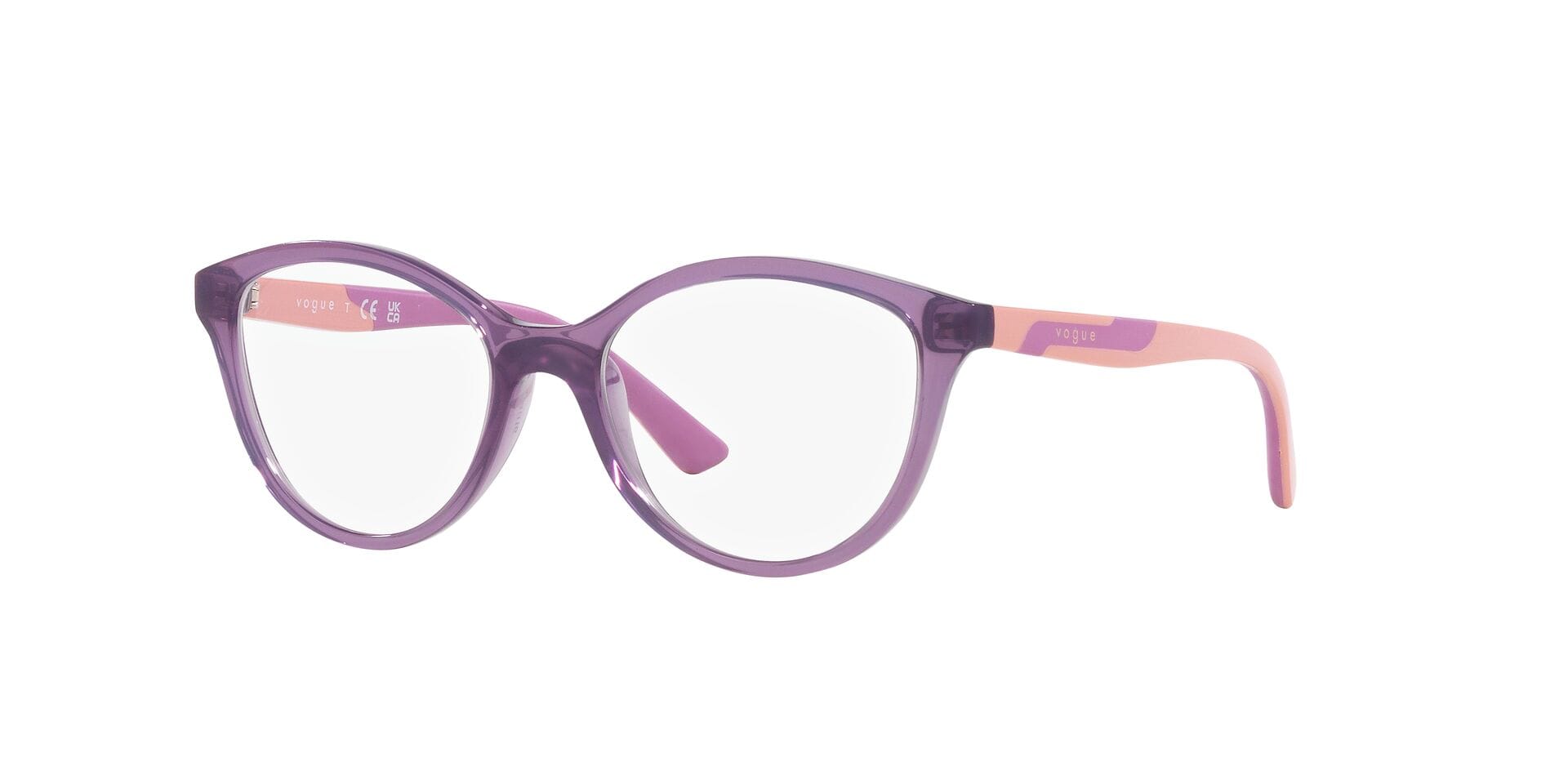 Vogue Junior 0VY2019 Frame Transparent Violet Female Full Sh Frame — Transparent Violet frame — view 2