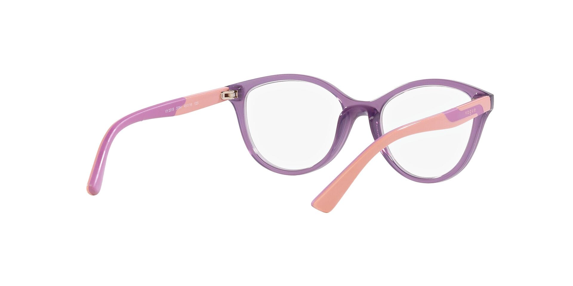 Vogue Junior 0VY2019 Frame Transparent Violet Female Full Sh Frame — Transparent Violet frame — view 8