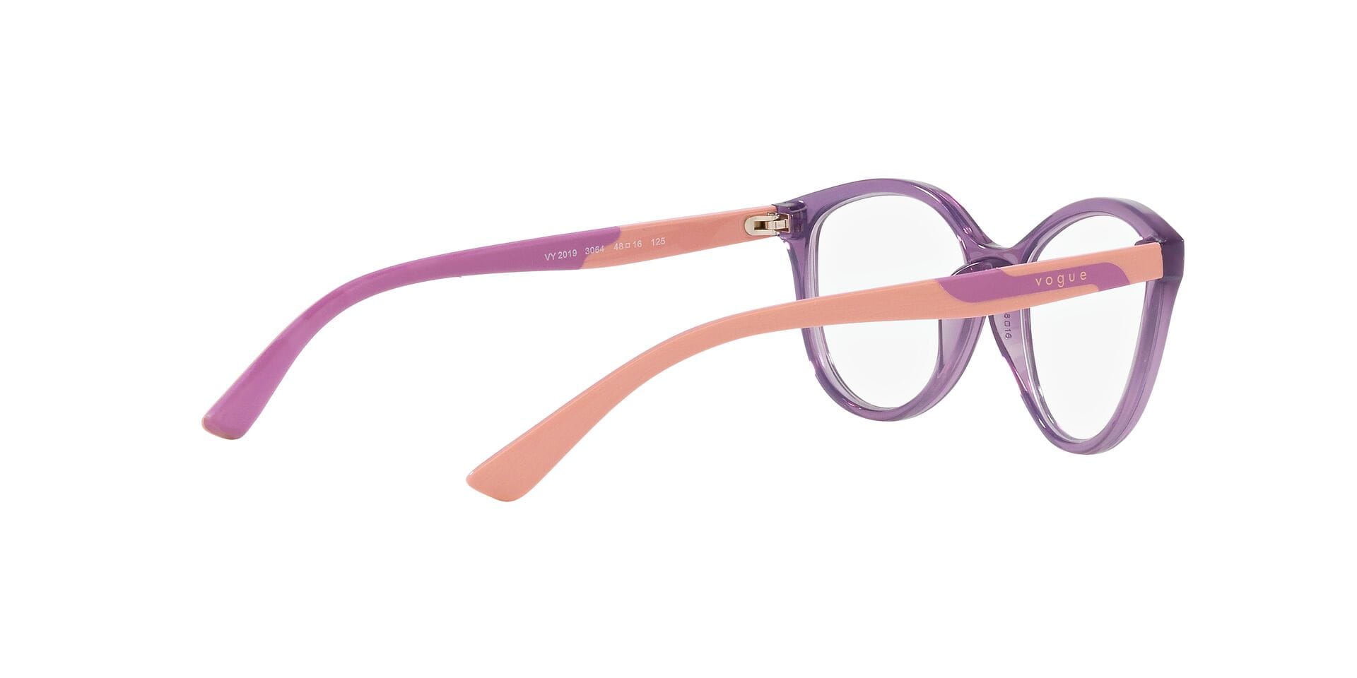 Vogue Junior 0VY2019 Frame Transparent Violet Female Full Sh Frame — Transparent Violet frame — view 9