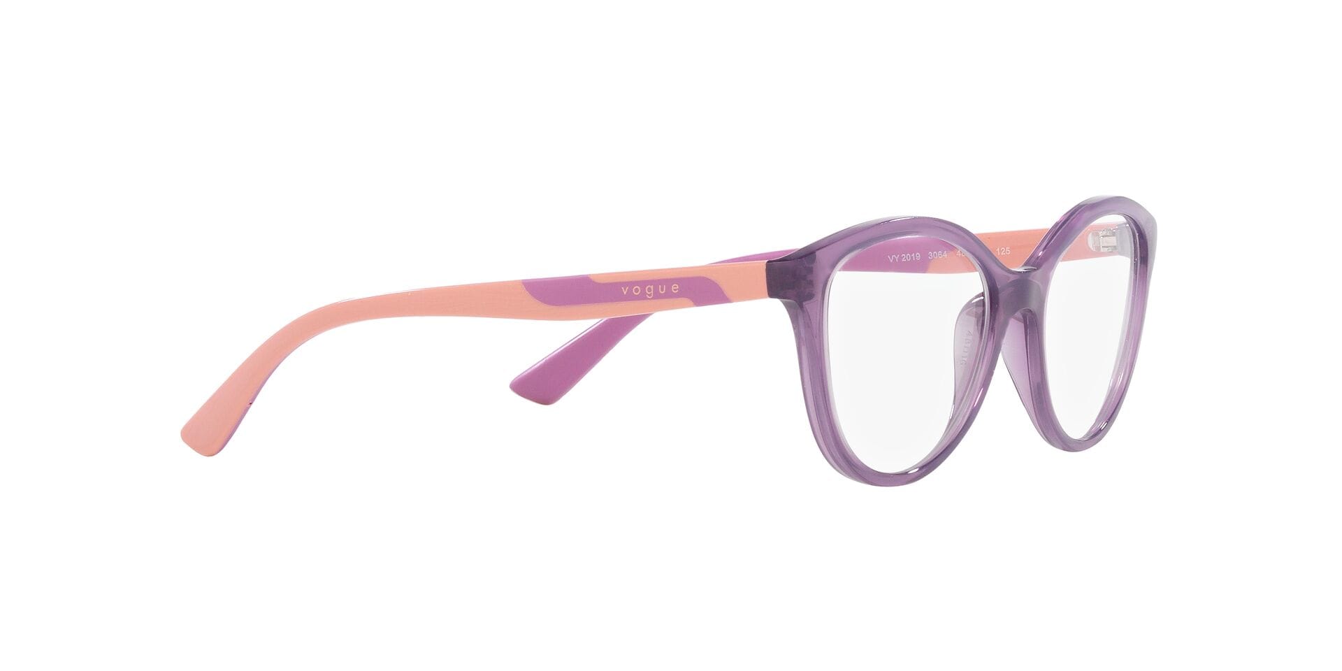 Vogue Junior 0VY2019 Frame Transparent Violet Female Full Sh Frame — Transparent Violet frame — view 11