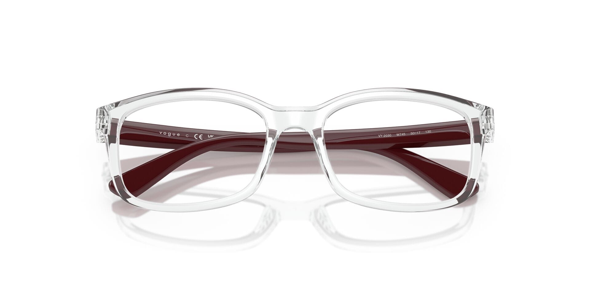 Vogue Junior 0VY2030 Frame Transparent Female Full Shell Frame — Transparent frame — view 7