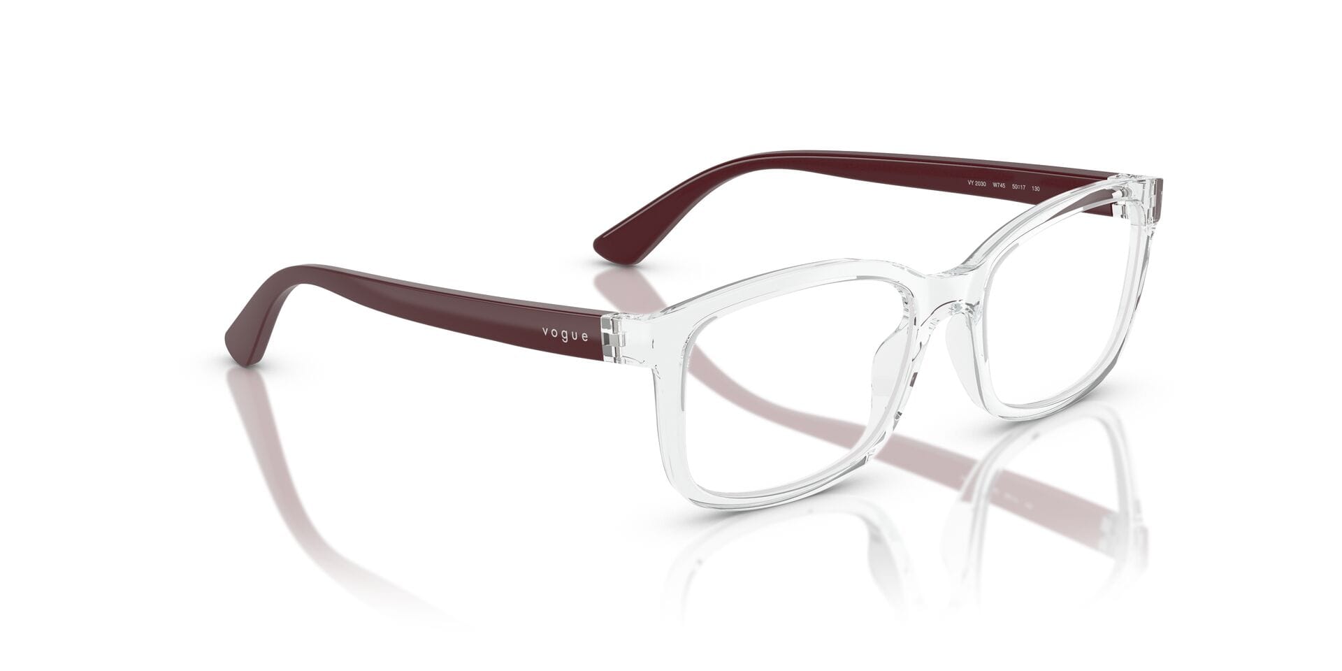 Vogue Junior 0VY2030 Frame Transparent Female Full Shell Frame — Transparent frame — view 8