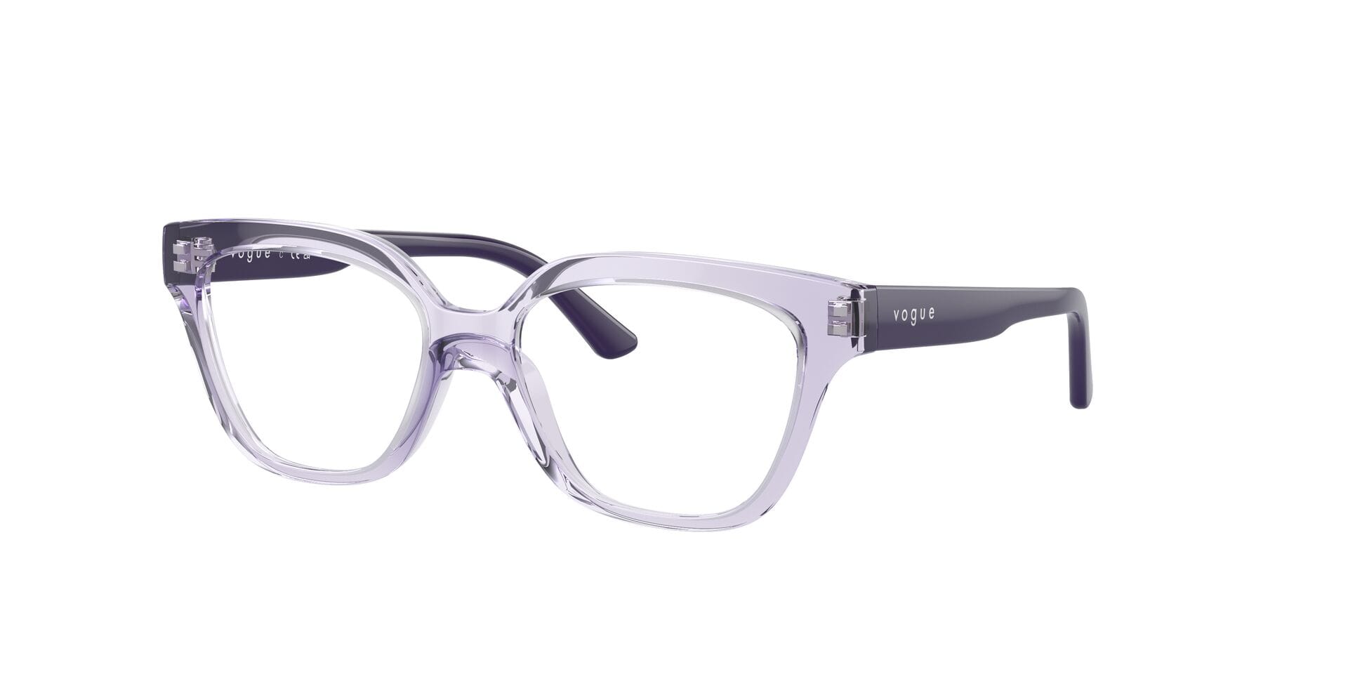 Vogue Junior 0VY2023 Frame Transparent Violet Unisex Full Sh Frame — Transparent Violet frame — view 3