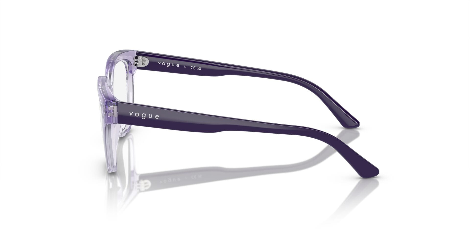 Vogue Junior 0VY2023 Frame Transparent Violet Unisex Full Sh Frame — Transparent Violet frame — view 5