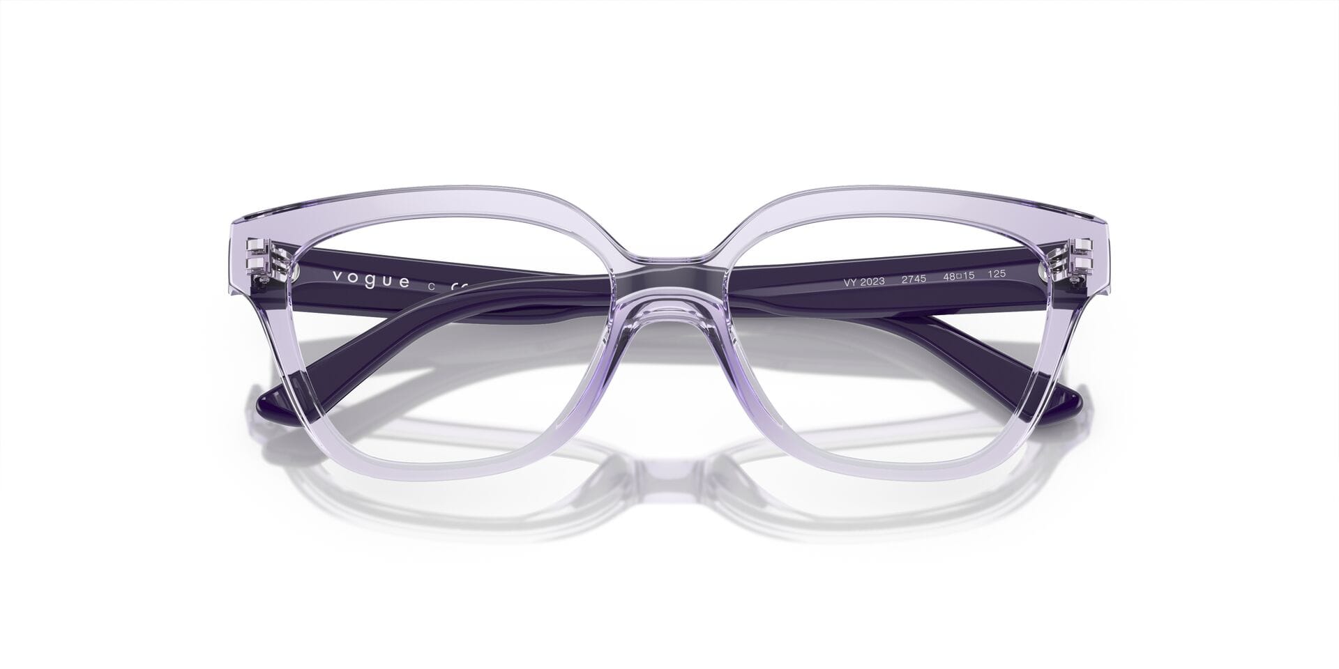 Vogue Junior 0VY2023 Frame Transparent Violet Unisex Full Sh Frame — Transparent Violet frame — view 7