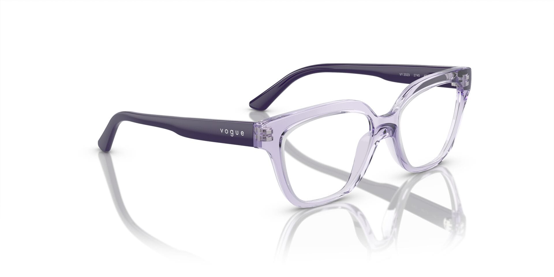 Vogue Junior 0VY2023 Frame Transparent Violet Unisex Full Sh Frame — Transparent Violet frame — view 8