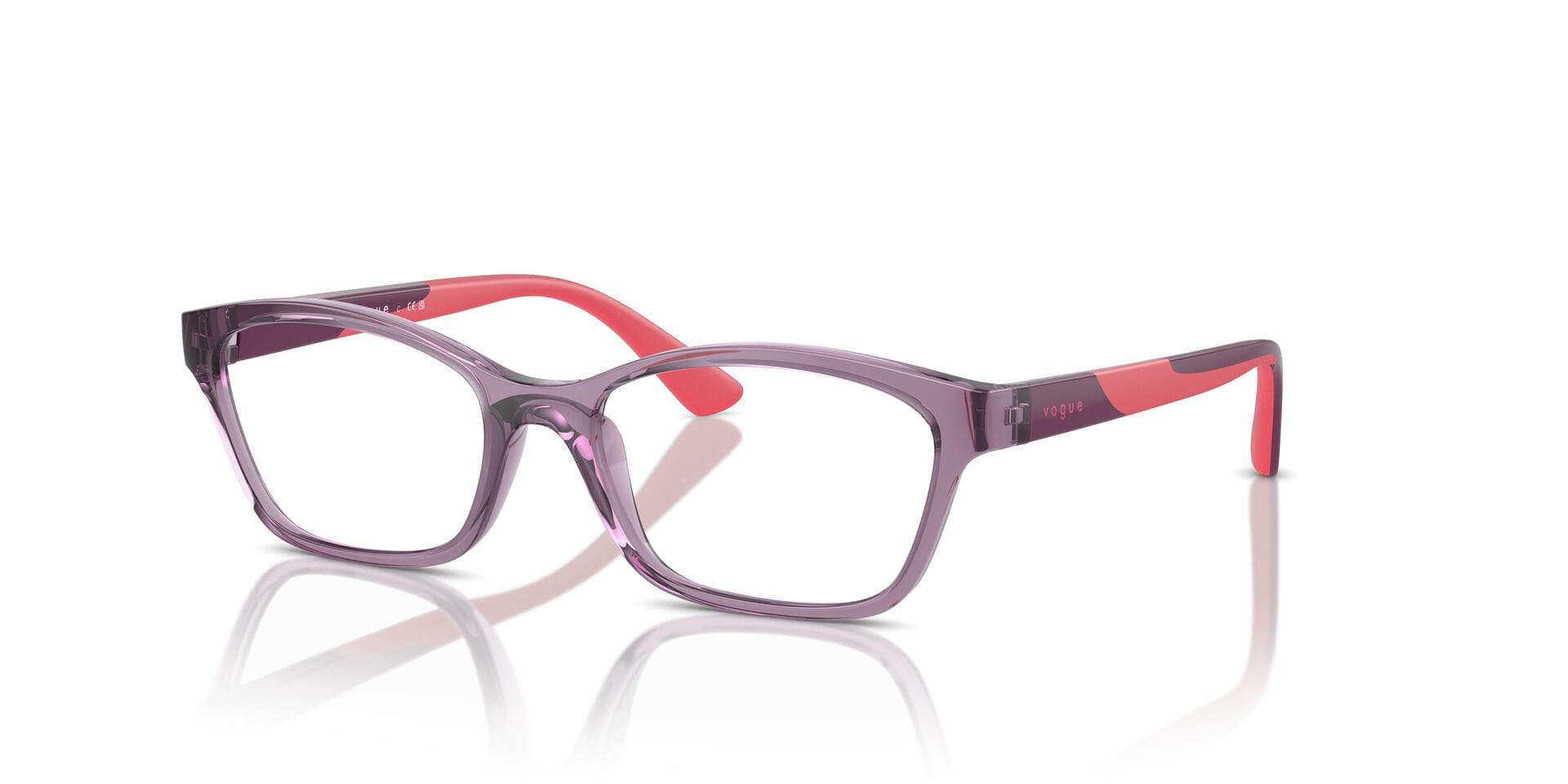 Vogue Junior 0VY2024 Frame Transparent Violet Female Full Sh Frame — Transparent Violet frame — view 2