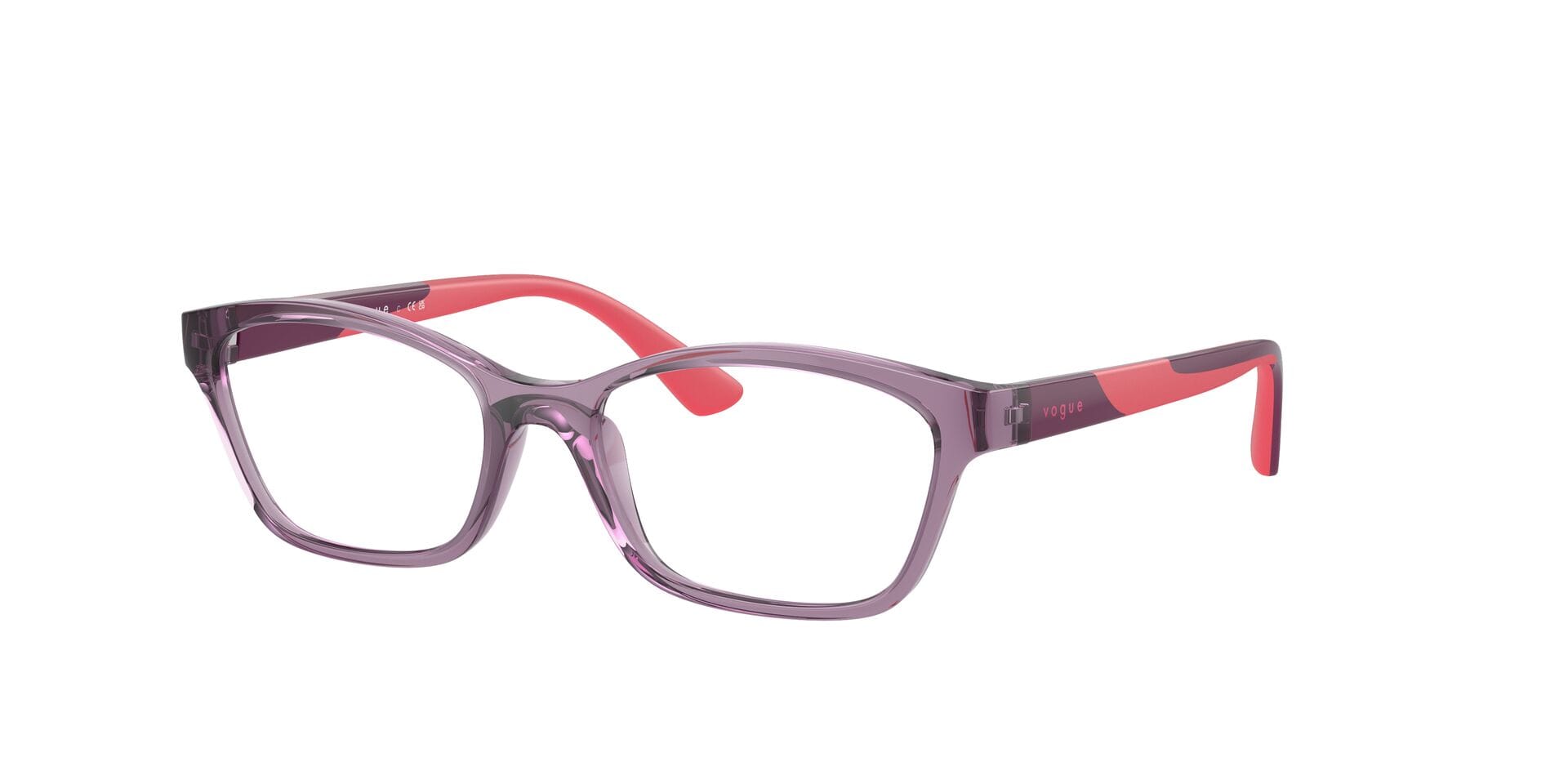 Vogue Junior 0VY2024 Frame Transparent Violet Female Full Sh Frame — Transparent Violet frame — view 3