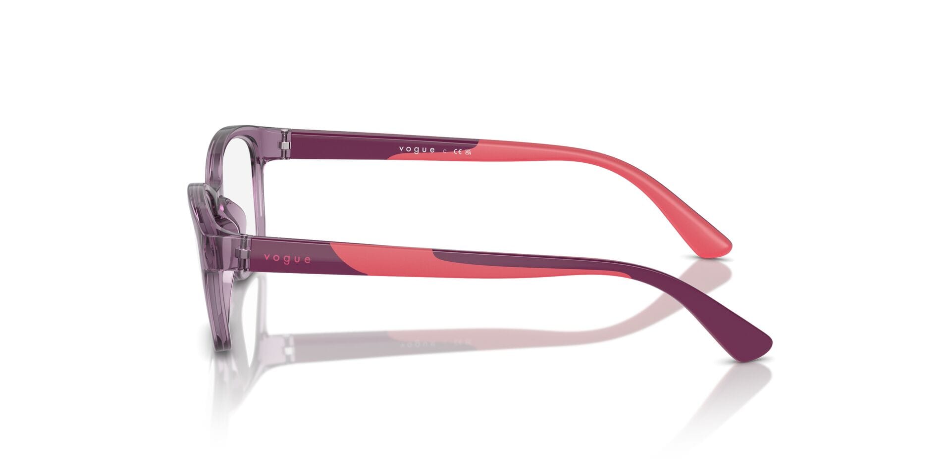 Vogue Junior 0VY2024 Frame Transparent Violet Female Full Sh Frame — Transparent Violet frame — view 5