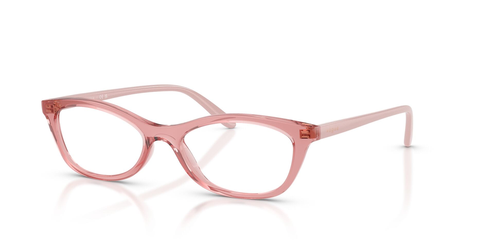 Vogue 0VO5668 Frame Transparent Pink Female Full - Frame — Transparent Pink frame — view 2