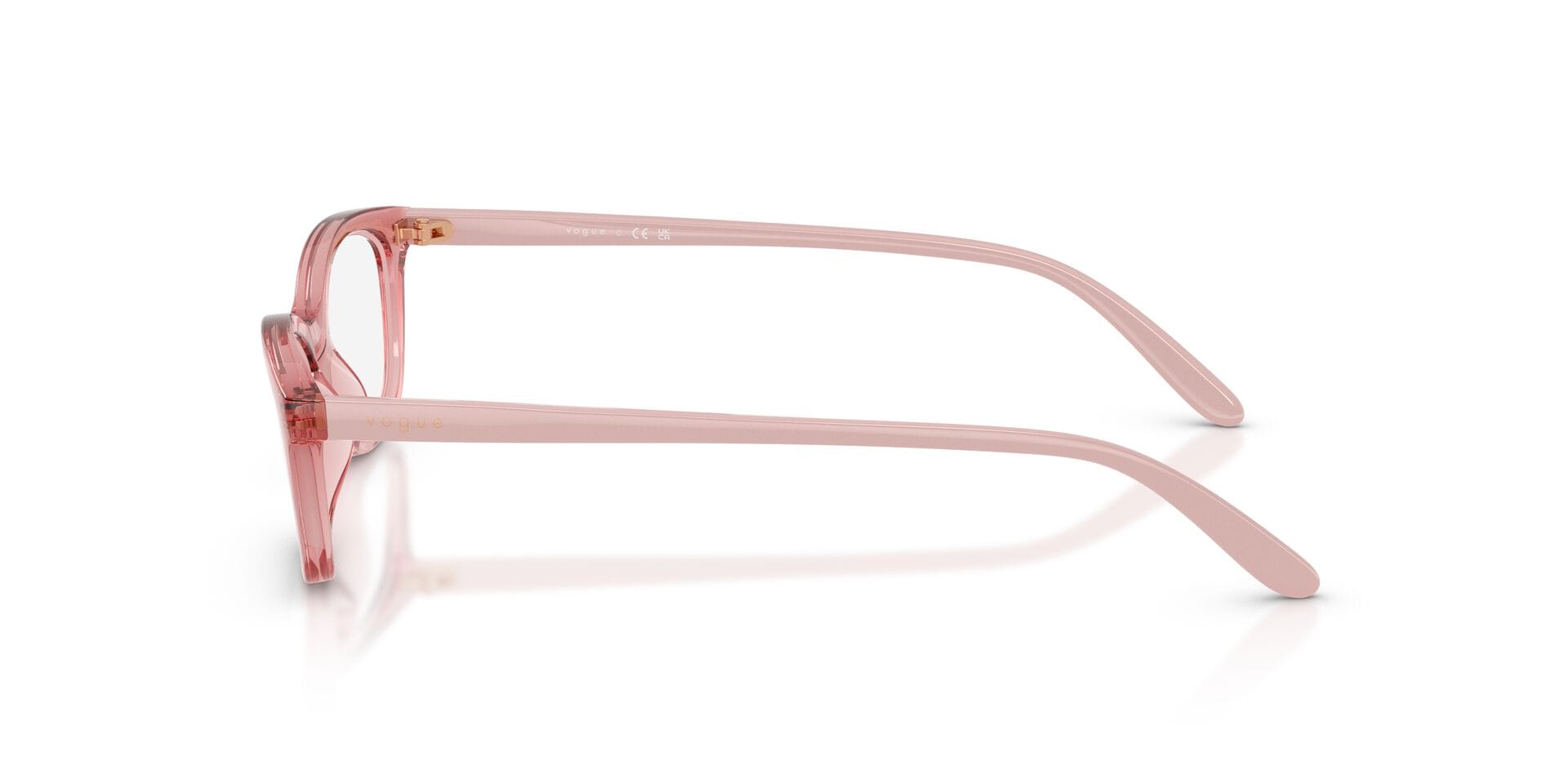 Vogue 0VO5668 Frame Transparent Pink Female Full - Frame — Transparent Pink frame — view 5