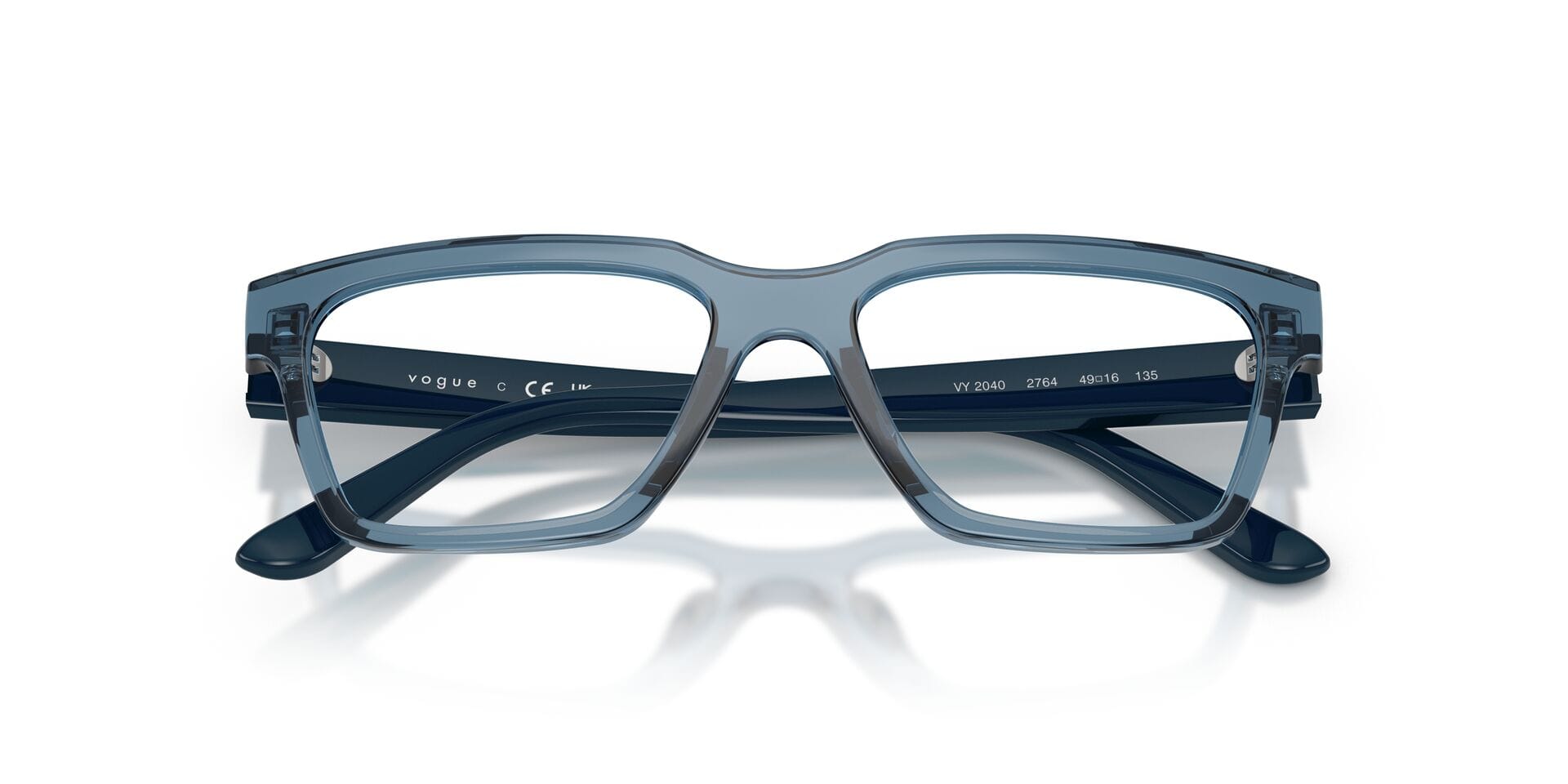 Vogue Junior 0VY2040 Frame Transparent Blue Unisex Full - Frame — Transparent Blue frame — view 7