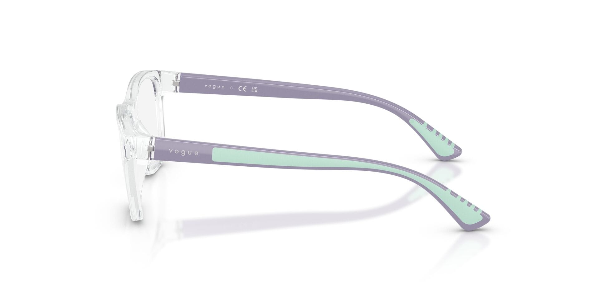 Vogue Junior 0VY2042 Frame Transparent Violet Male Full - Frame — Transparent Violet frame — view 5