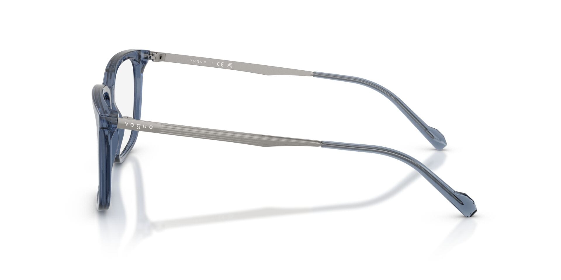 Vogue 0VO5665I Frame Transparent Blue Male Full Metal Frame — Transparent Blue frame — view 5