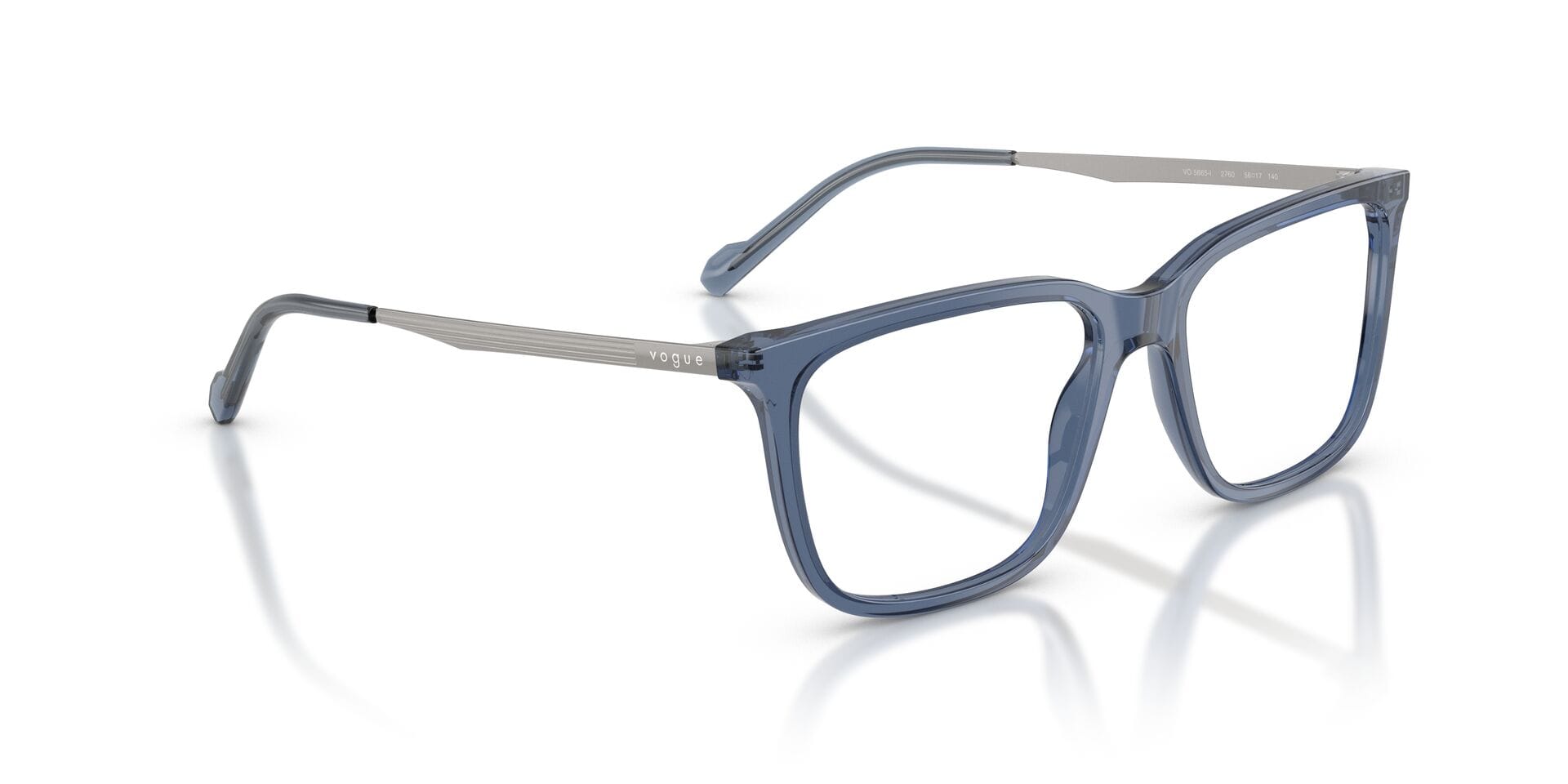 Vogue 0VO5665I Frame Transparent Blue Male Full Metal Frame — Transparent Blue frame — view 8