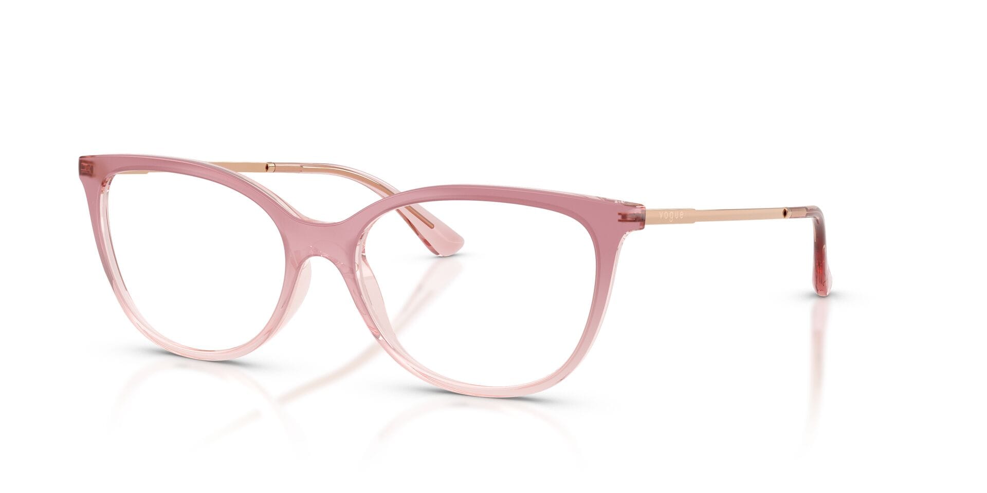 Vogue 0VO5673 Frame Transparent Pink Female Full - Frame — Transparent Pink frame — view 2