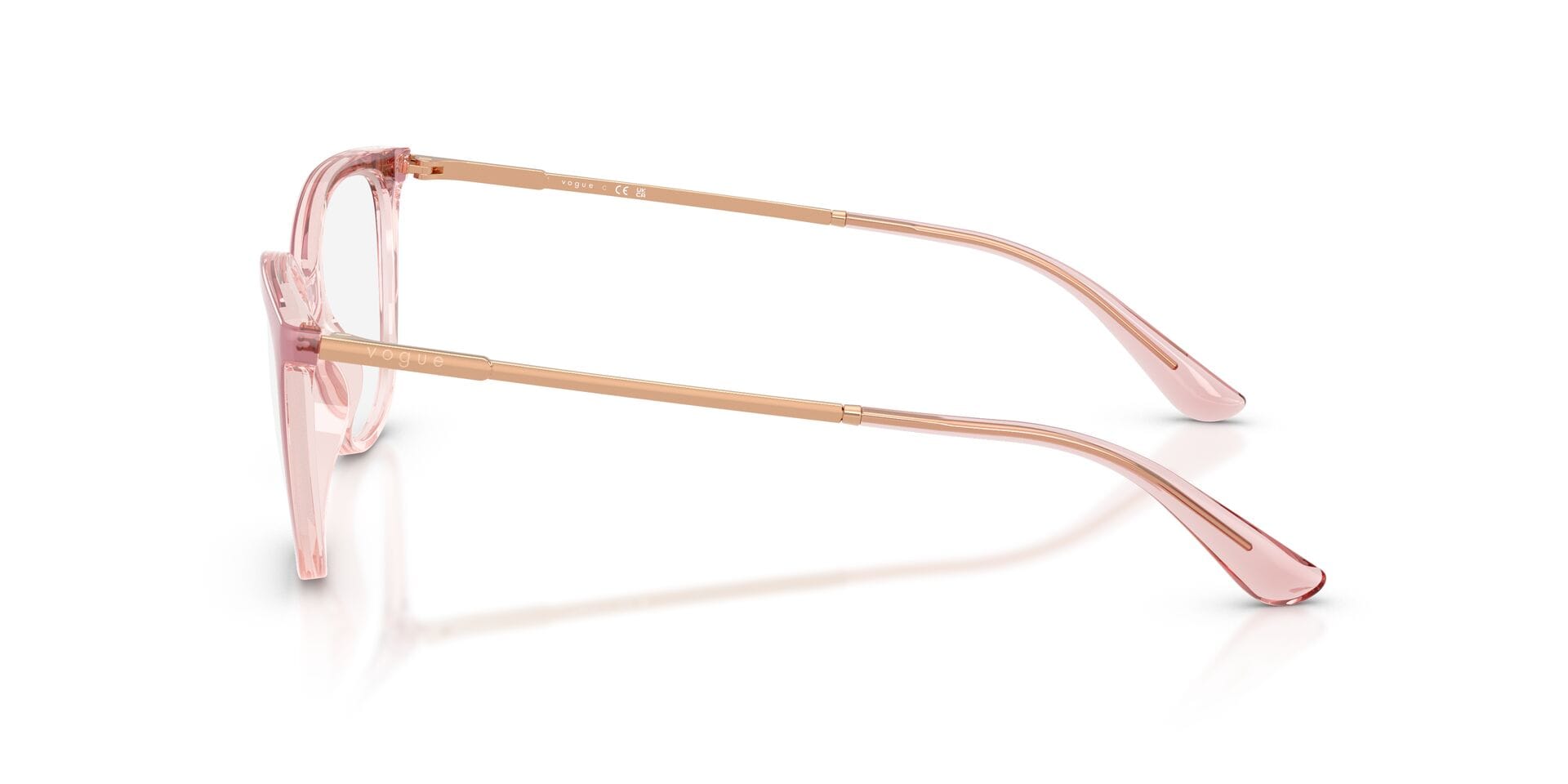 Vogue 0VO5673 Frame Transparent Pink Female Full - Frame — Transparent Pink frame — view 5