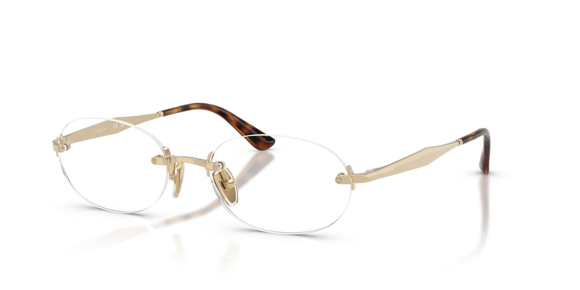 Vogue 0VO4343 Frame Gold Female RimLess Metal Frame — Gold frame — view 2