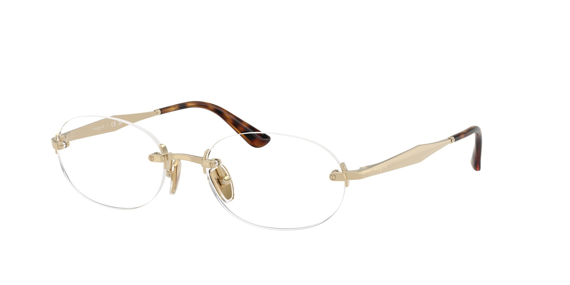 Vogue 0VO4343 Frame Gold Female RimLess Metal Frame — Gold frame — view 3
