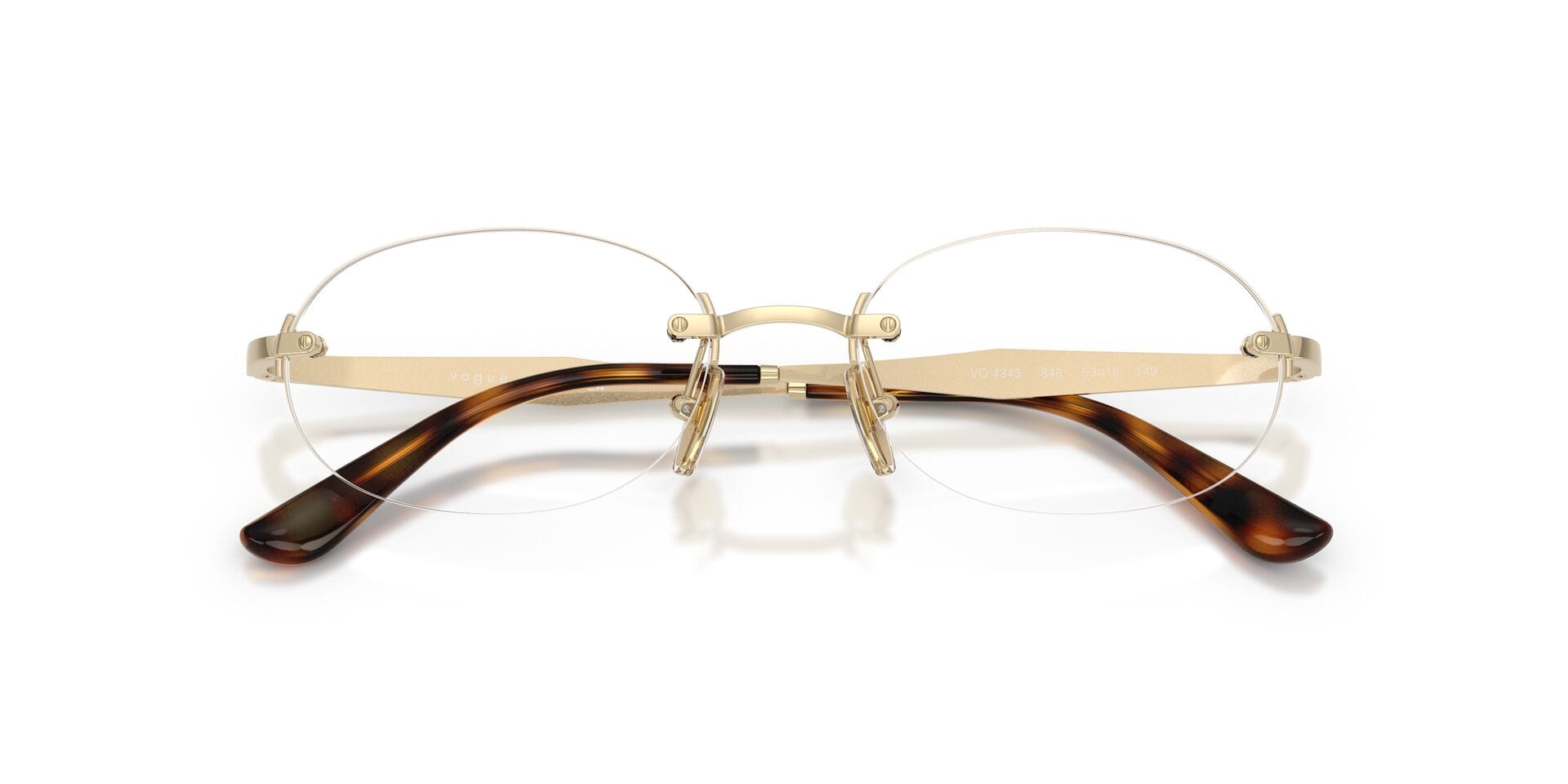Vogue 0VO4343 Frame Gold Female RimLess Metal Frame — Gold frame — view 7