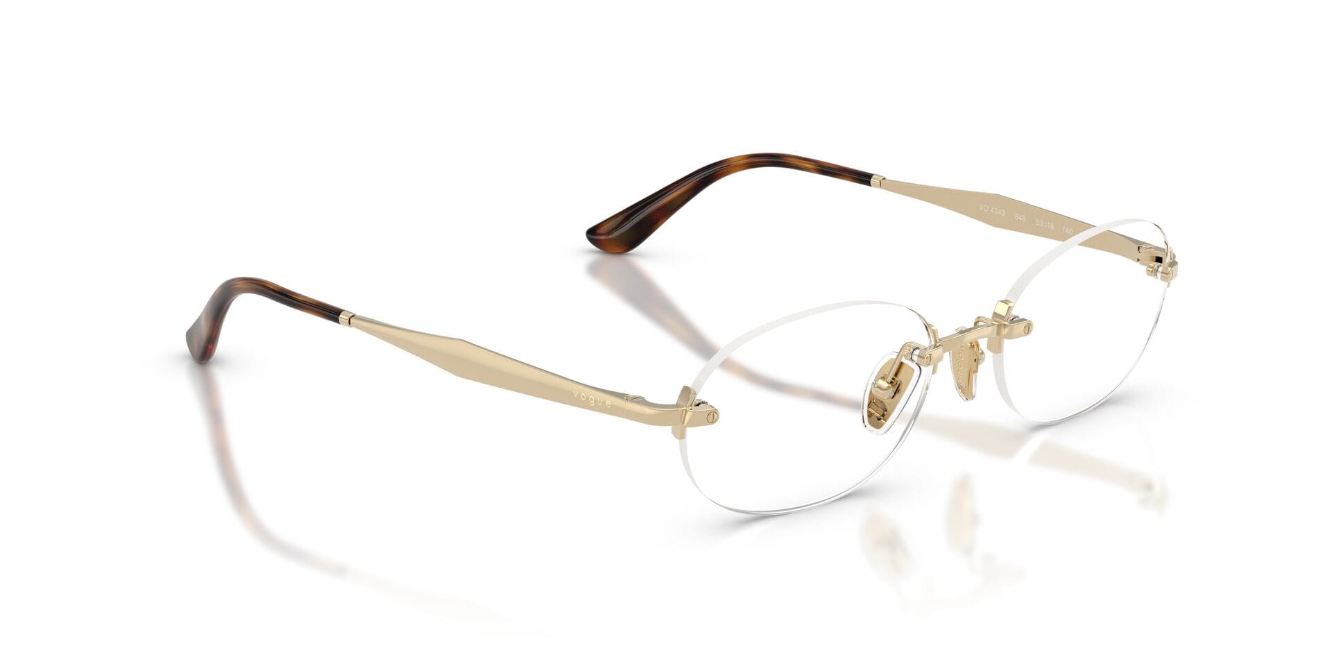 Vogue 0VO4343 Frame Gold Female RimLess Metal Frame — Gold frame — view 8