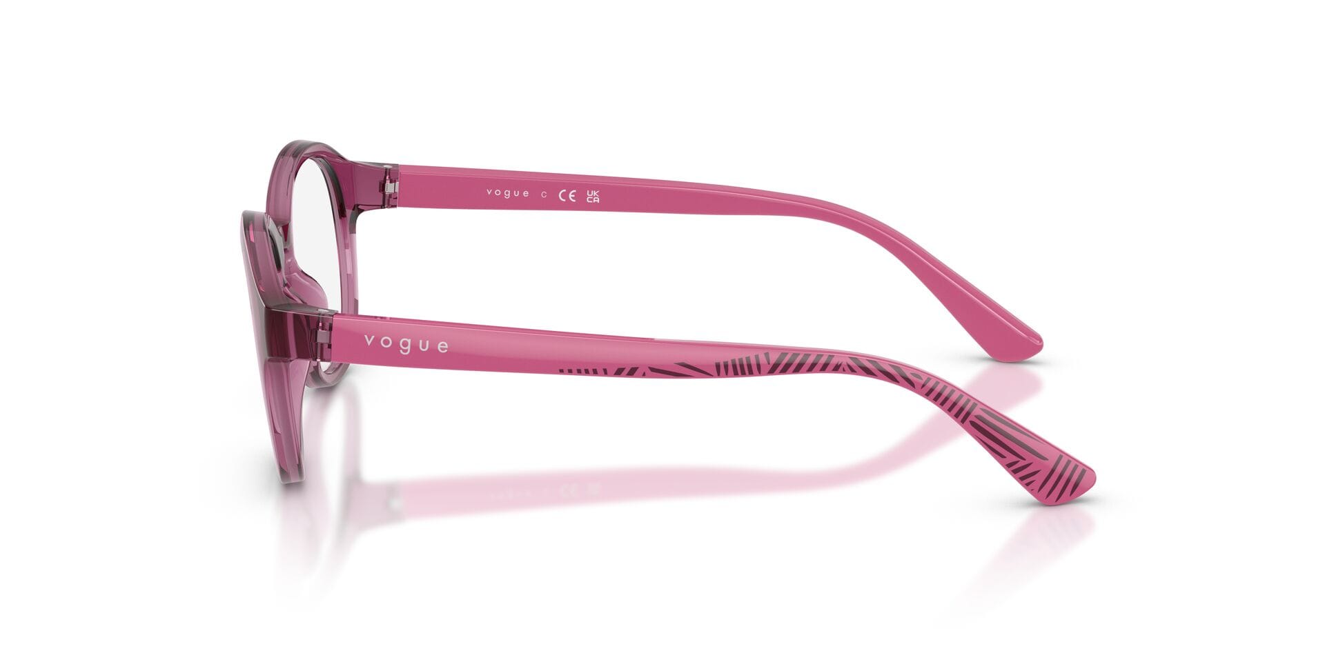 Vogue 0VY2041 Frame Transparent Violet Female Full Shell Frame — Transparent Violet frame — view 5
