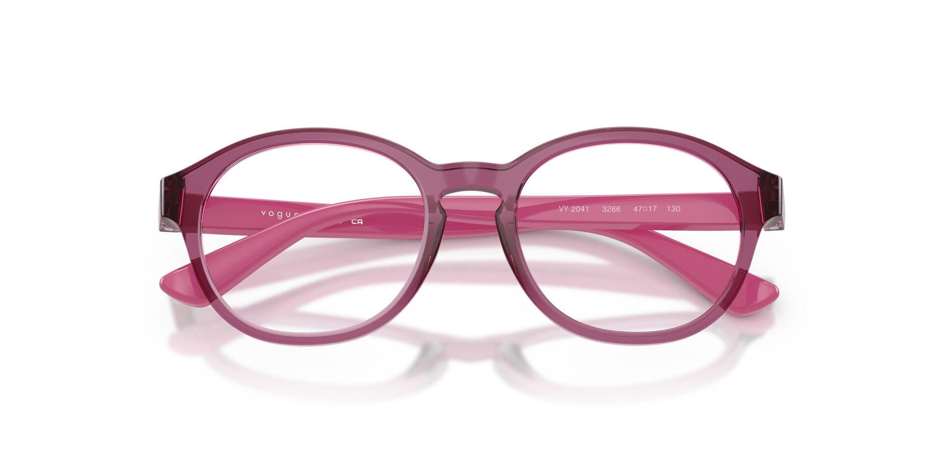 Vogue 0VY2041 Frame Transparent Violet Female Full Shell Frame — Transparent Violet frame — view 7