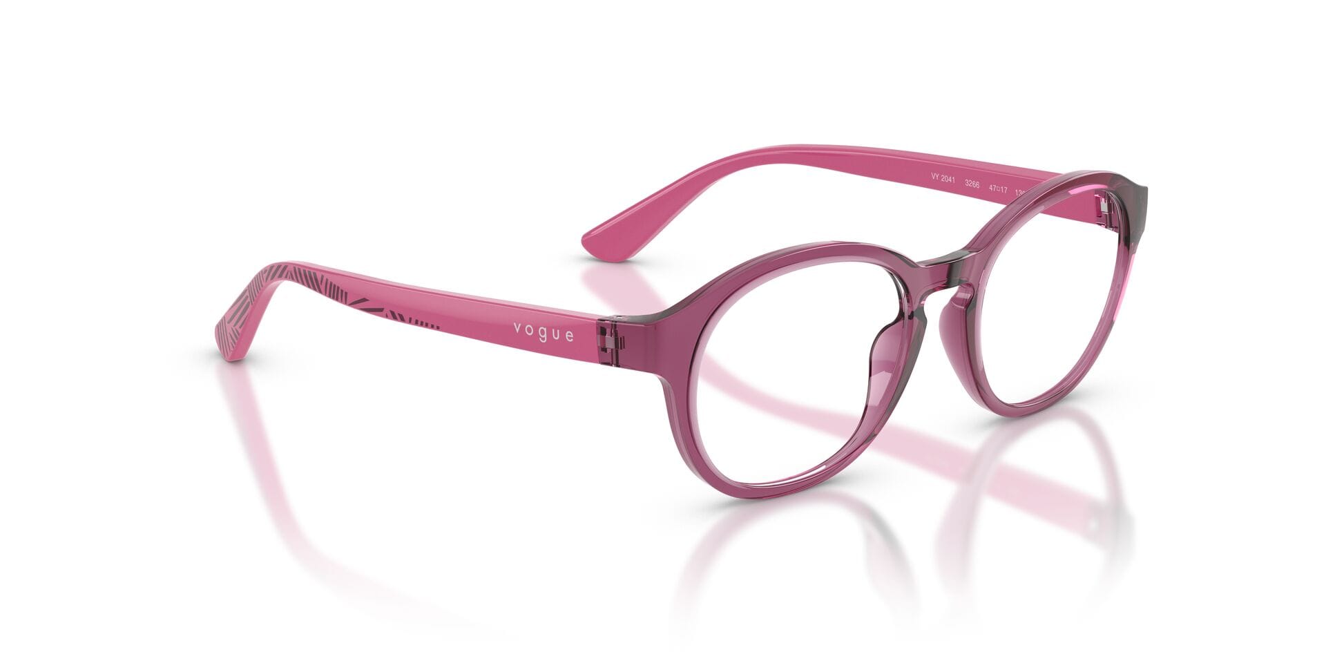 Vogue 0VY2041 Frame Transparent Violet Female Full Shell Frame — Transparent Violet frame — view 8