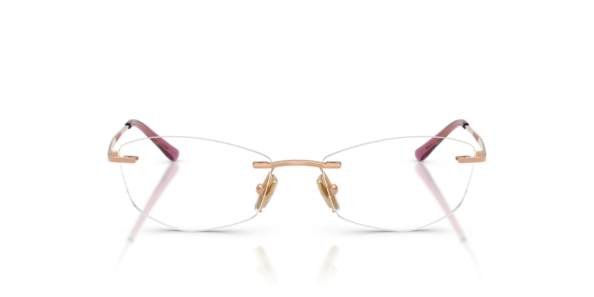 Vogue FR Vogue 0VO4361I Frame Rose Gold Female RimLess Metal Frame — Rose Gold frame — view 4