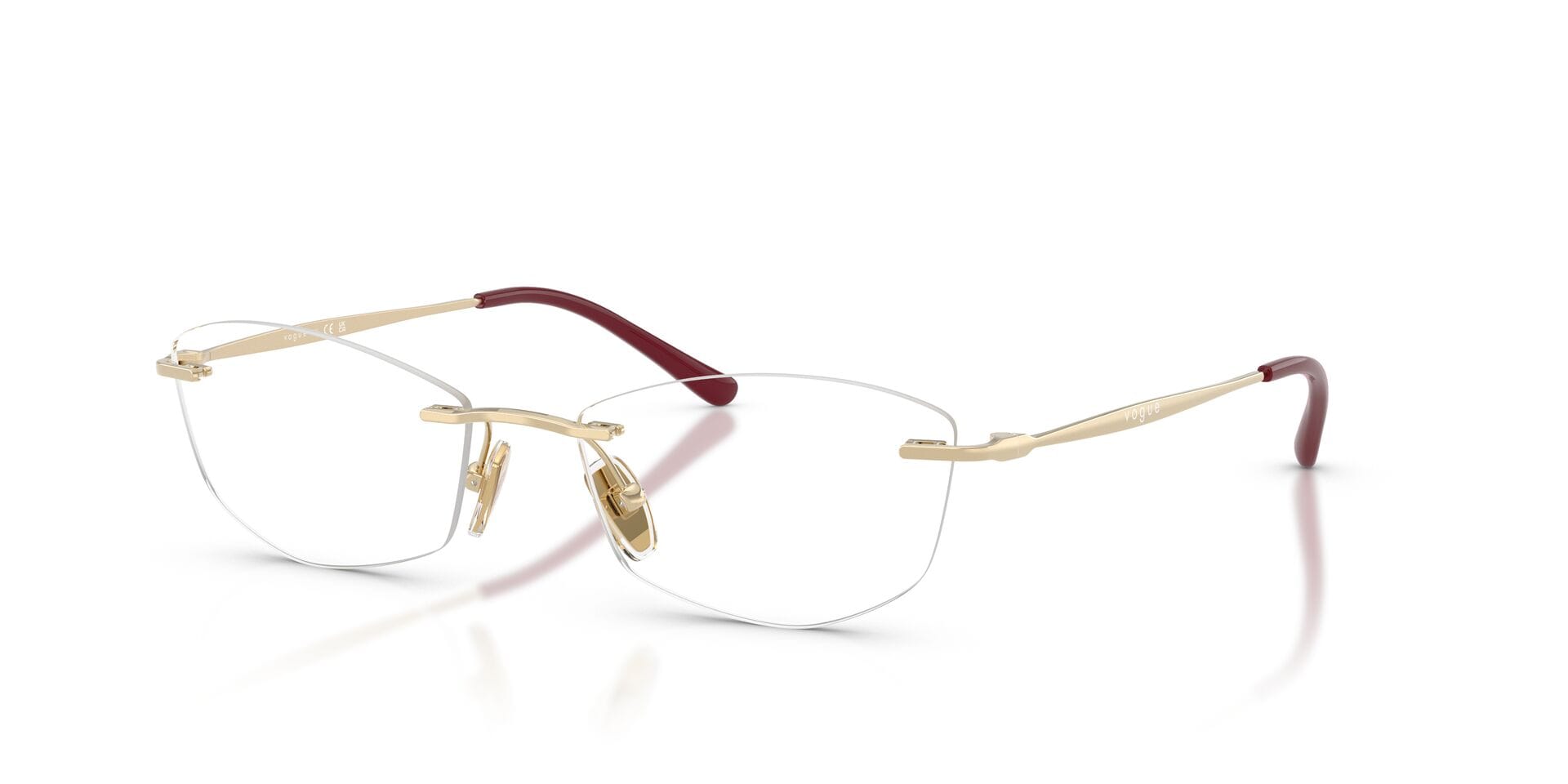 Vogue FR Vogue 0VO4361I Frame Gold Female RimLess Metal Frame — Gold frame — view 2