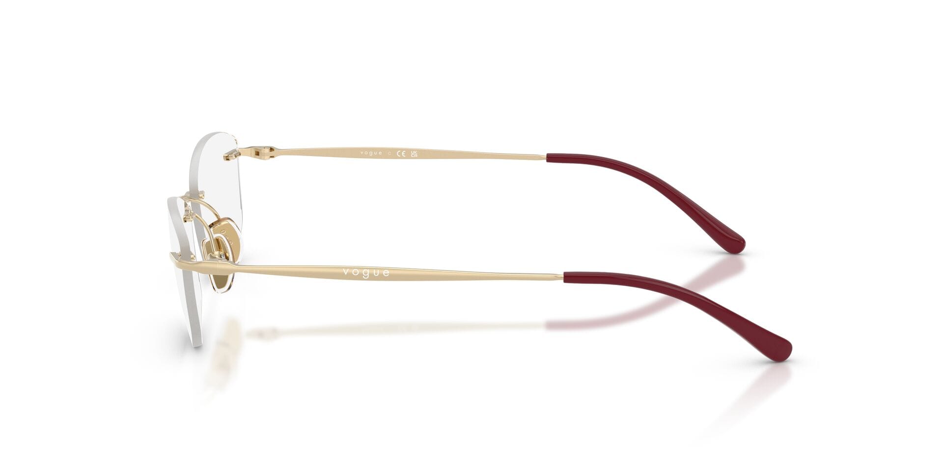 Vogue FR Vogue 0VO4361I Frame Gold Female RimLess Metal Frame — Gold frame — view 5