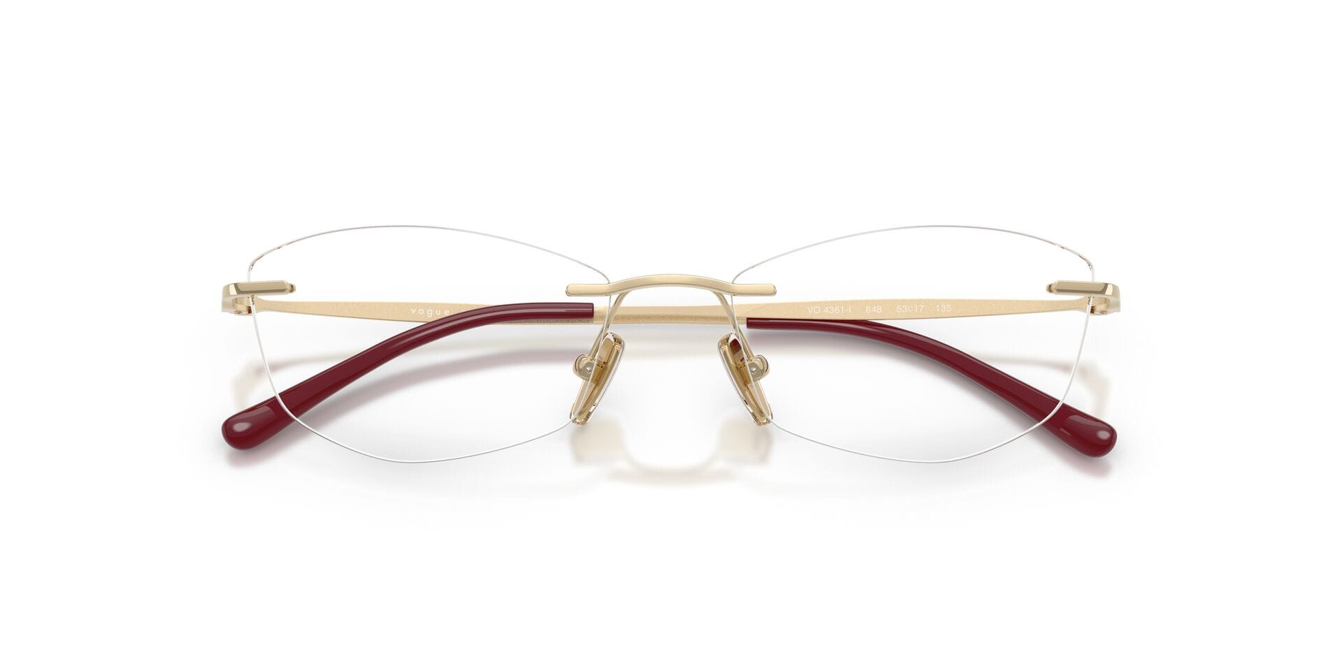 Vogue FR Vogue 0VO4361I Frame Gold Female RimLess Metal Frame — Gold frame — view 7